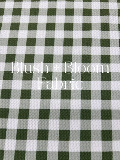 Cate & Rainn Charlotte Gingham Green Bullet Fabric