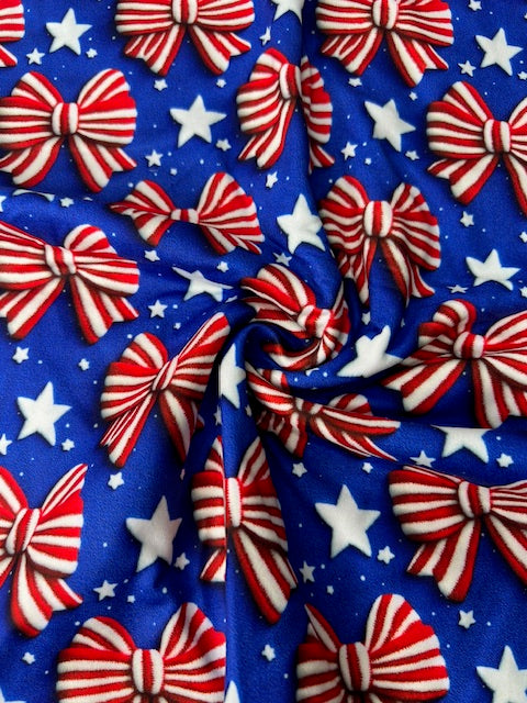 USA 3D Coquette Bullet Fabric, Soft Textured Stretchy Bullet Fabrics