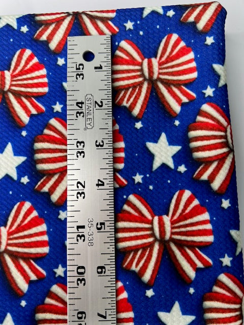 USA 3D Coquette Bullet Fabric, Soft Textured Stretchy Bullet Fabrics