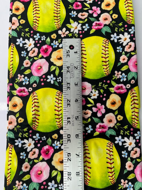 Floral Softball DBP Fabric, Super Soft Stretchy DBP Fabrics