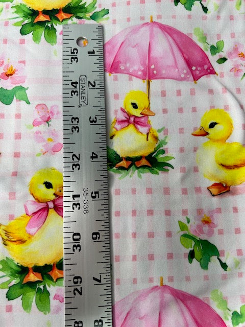Adorable Duck Umbrellas DBP Fabric, Super Soft Stretchy DBP Fabrics