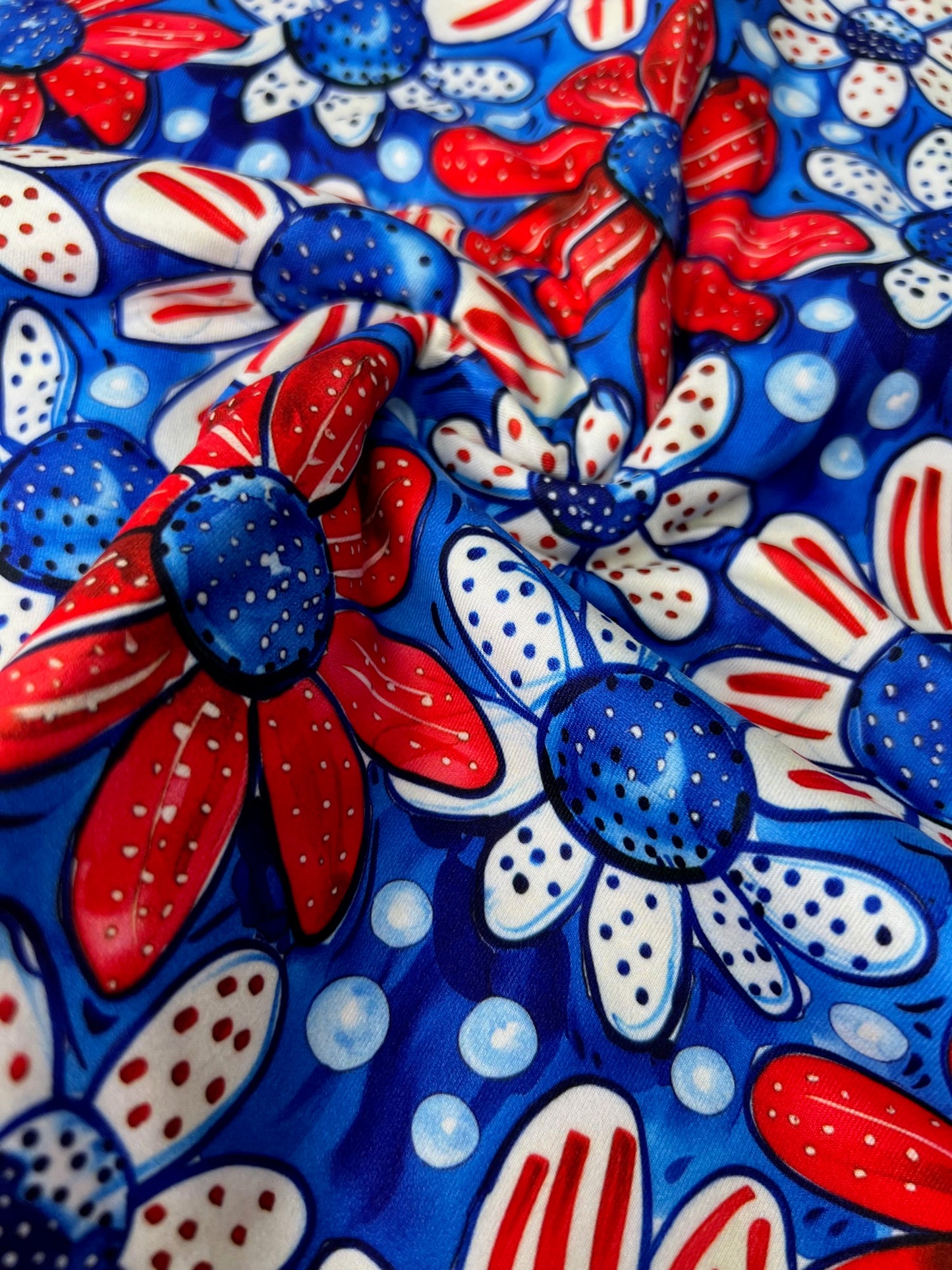 USA Floral DBP Fabric, Super Soft & Stretchy DBP Fabrics