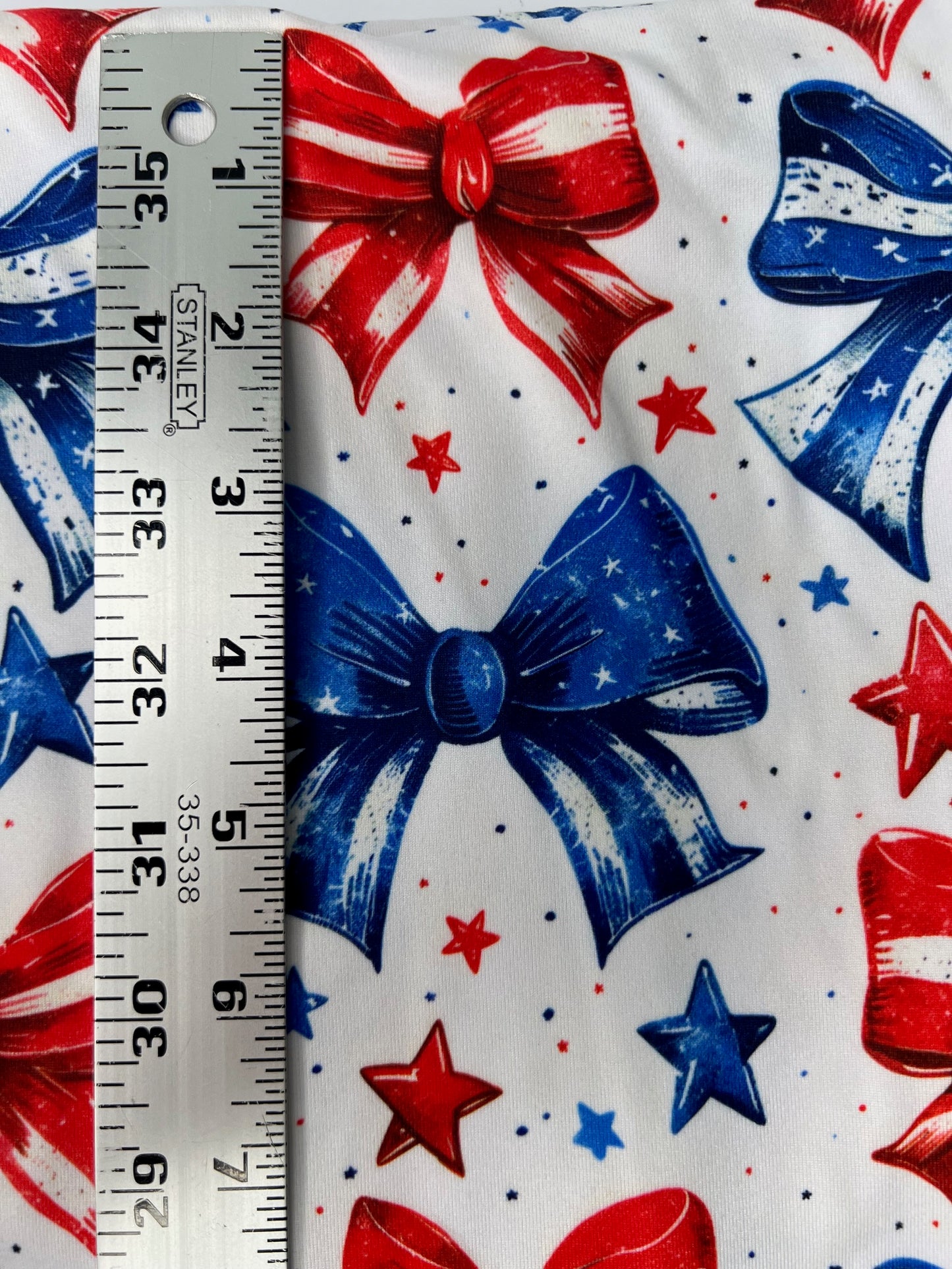 USA Coquette Bows DBP Fabric, Super Soft & Stretchy DBP Fabrics