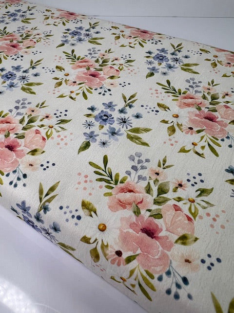 Wanderlust Bouquet 100% Cotton, Cate & Rainn Wanderlust Bouquet Floral Cotton Fabric, Quilting Cotton