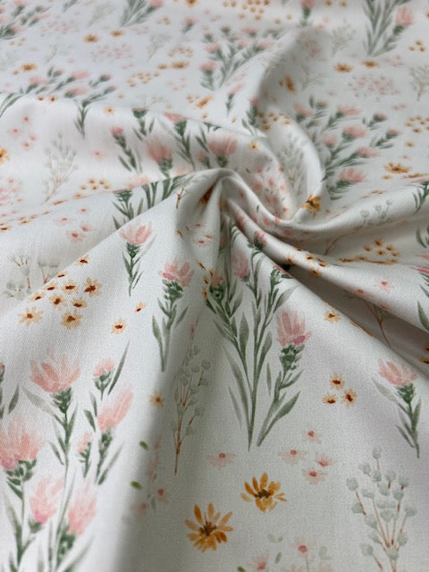 Desert Shine Floral 100% Cotton, Cate & Rainn Desert Shine Cotton Fabric, Quilting Cotton