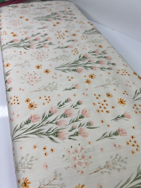 Desert Shine Floral 100% Cotton, Cate & Rainn Desert Shine Cotton Fabric, Quilting Cotton