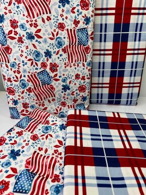 Freedom Flags 100% Cotton, Cate & Rainn Freedom Flags Cotton Fabric, Quilting Cotton