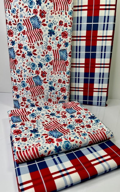 Freedom Flags 100% Cotton, Cate & Rainn Freedom Flags Cotton Fabric, Quilting Cotton