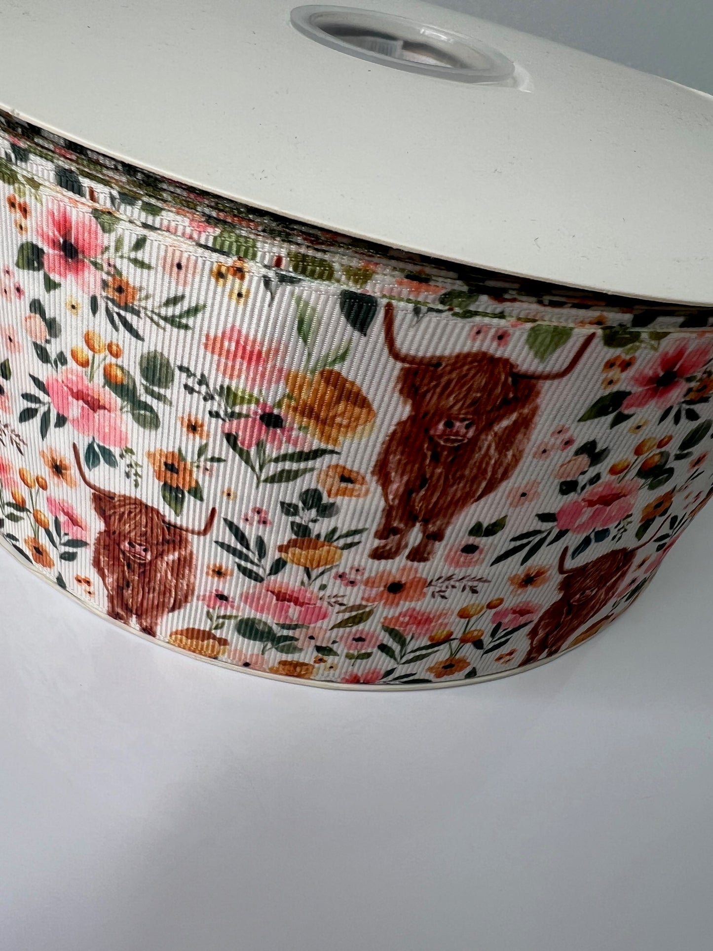 3" Highland Cow Grosgrain Ribbon - A Touch of Rustic Charm