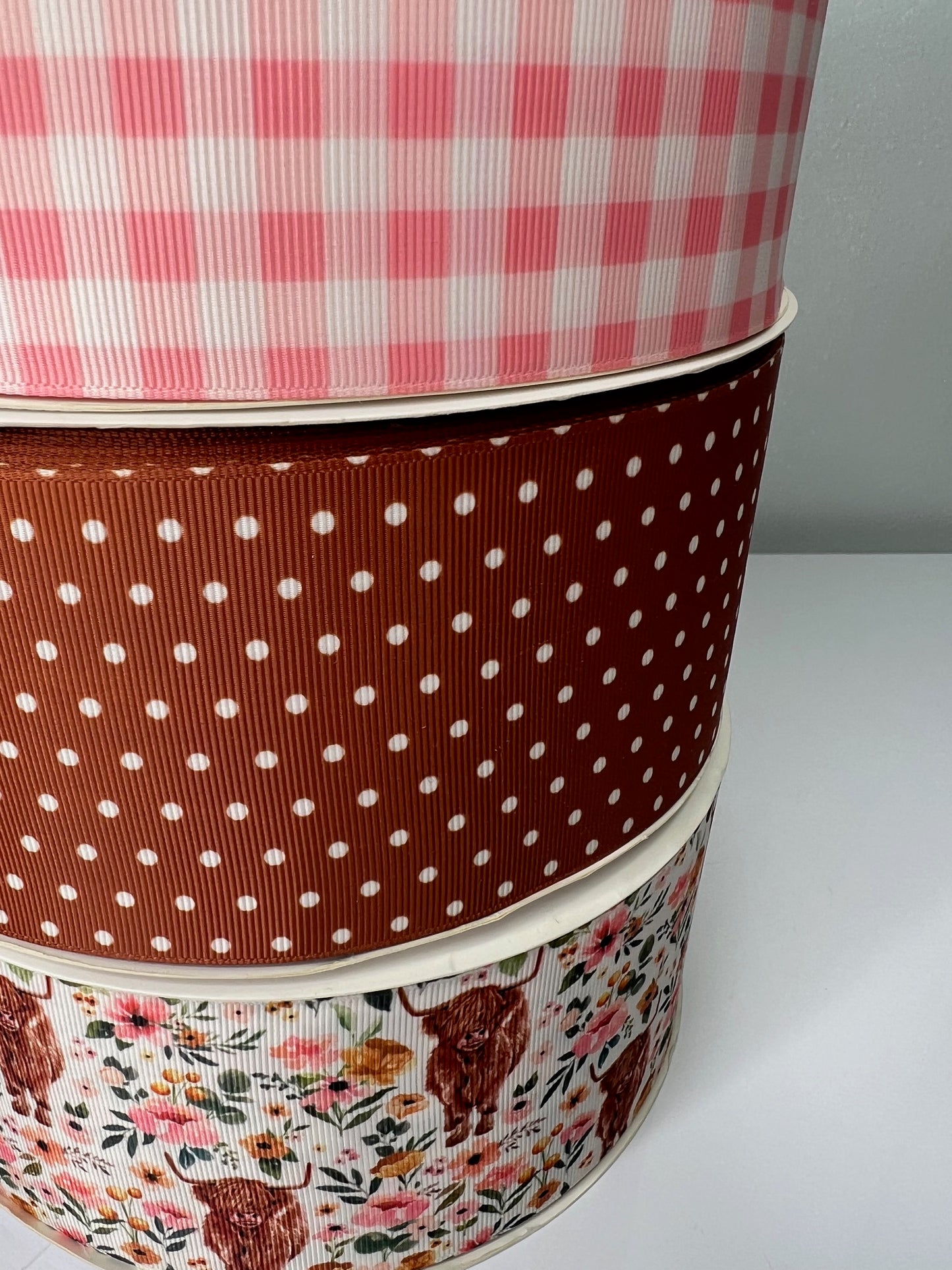 3" Highland Cow Grosgrain Ribbon - A Touch of Rustic Charm