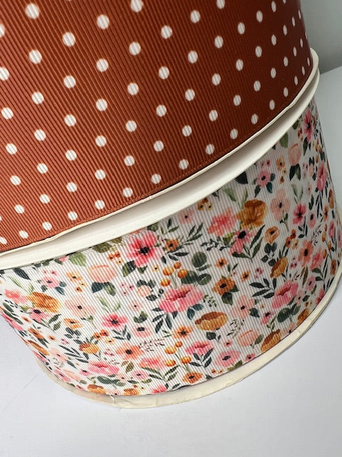 High-Quality 3" Brown Polka Dot Ribbon: Coordinates with Highland Cows!