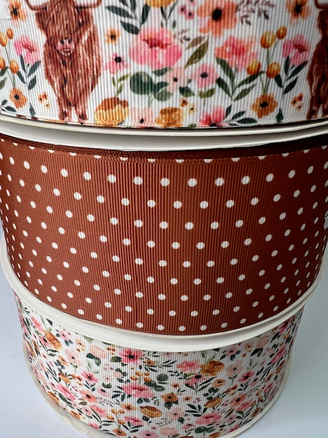 3" Tiny Floral Grosgrain Ribbon: A Delicate Touch 🌸