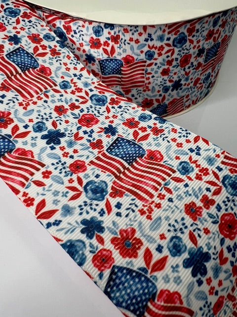 3" USA Patriotic Flags Grosgrain Ribbon: Celebrate in Style!