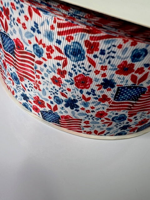 3" USA Patriotic Flags Grosgrain Ribbon: Celebrate in Style!