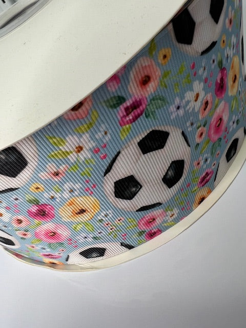 3" Soccer Ball Grosgrain Ribbon: Score Big Style! ⚽️