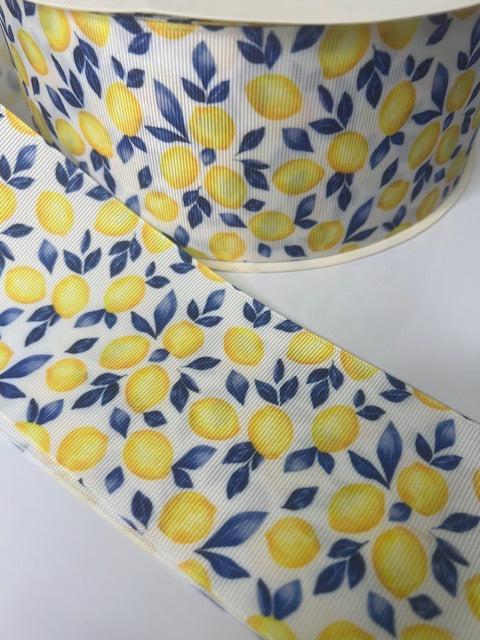 3" Lemon Citrus Ribbon: Bring the Sunshine In! ☀️