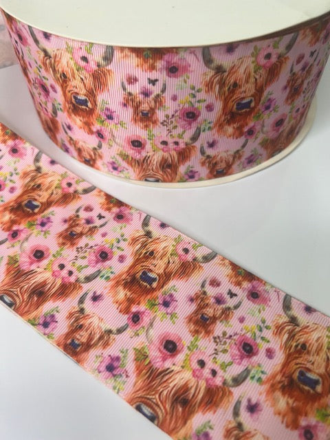 3" Furry Highland Cow Grosgrain Ribbon: A Whimsical Touch 🐮