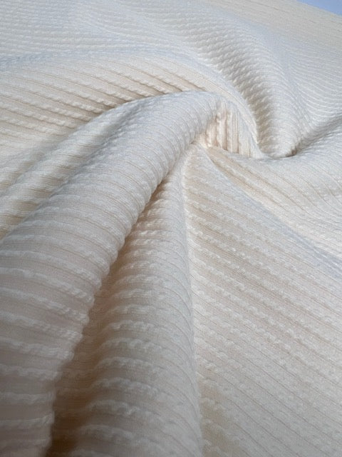 Off White Creamy Cozy Rib Knit, Rib Knit Medium-Heavy Weight