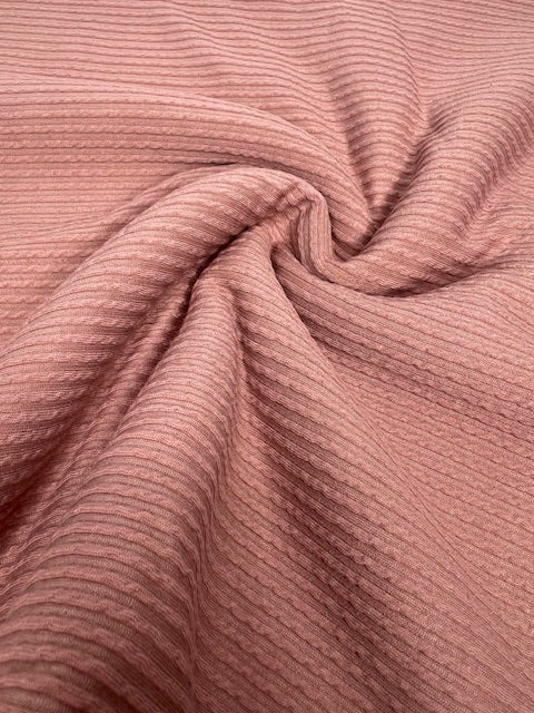 Rose Cozy Rib Knit, Rib Knit Medium-Heavy Weight