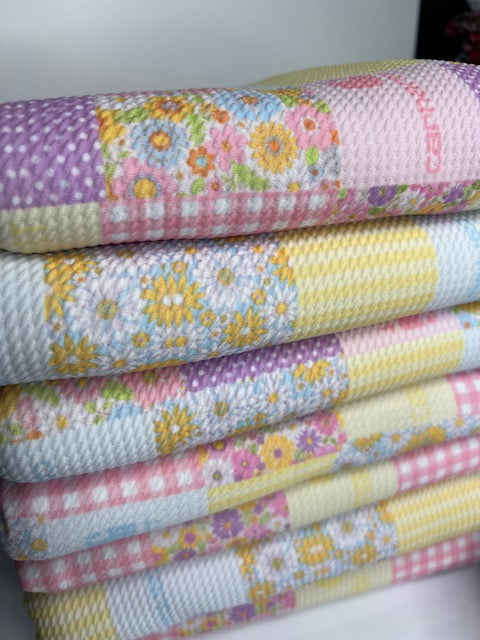 Pastel Floral Patchwork Bullet Fabric