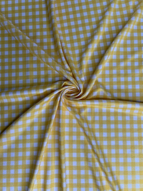 Yellow Gingham DBP Fabric