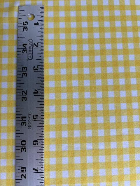 Yellow Gingham DBP Fabric