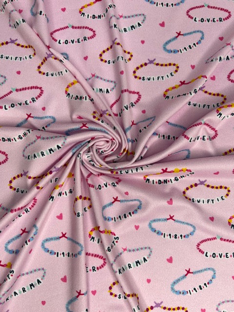 Pop Singer Friendship Bracelets, 1989, Karma, Swiftie DBP Fabric
