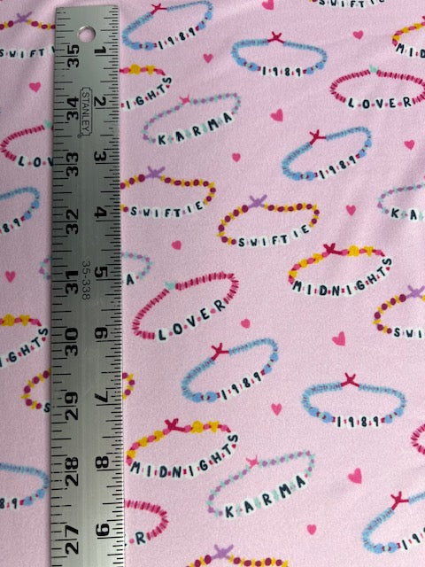 Pop Singer Friendship Bracelets, 1989, Karma, Swiftie DBP Fabric