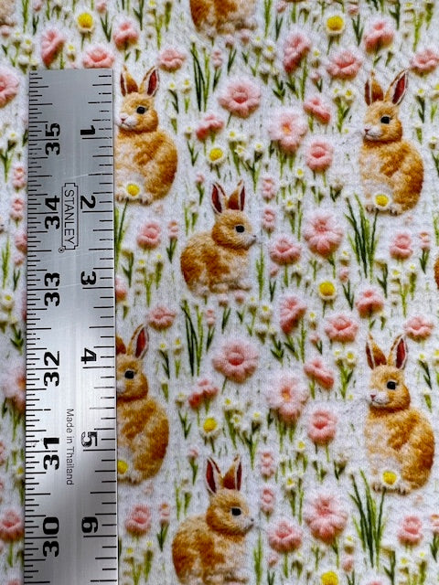 Dainty Spring Bunnies Bullet Fabric