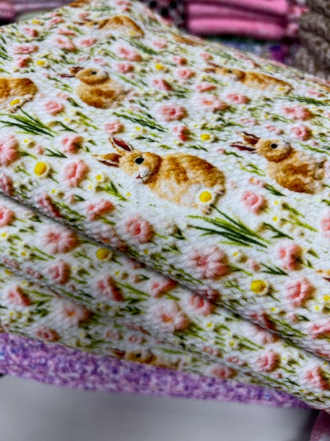 Dainty Spring Bunnies Bullet Fabric