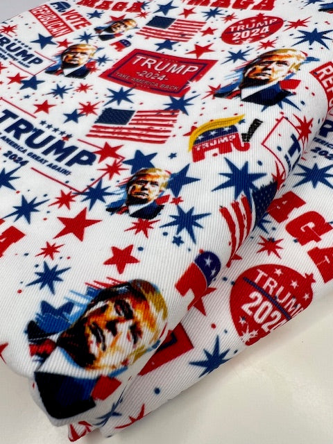 President Trump MAGA Brushed Twill Fabric