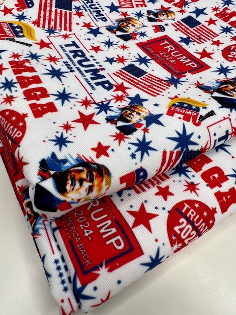 President Trump MAGA Brushed Twill Fabric