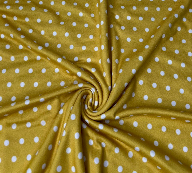 Cate & Rainn Charlotte Polka Dot Yellow DBP Fabric