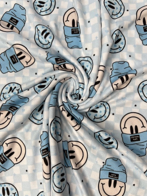 Retro Groovy Smiley Face, Love Yourself DBP Fabric