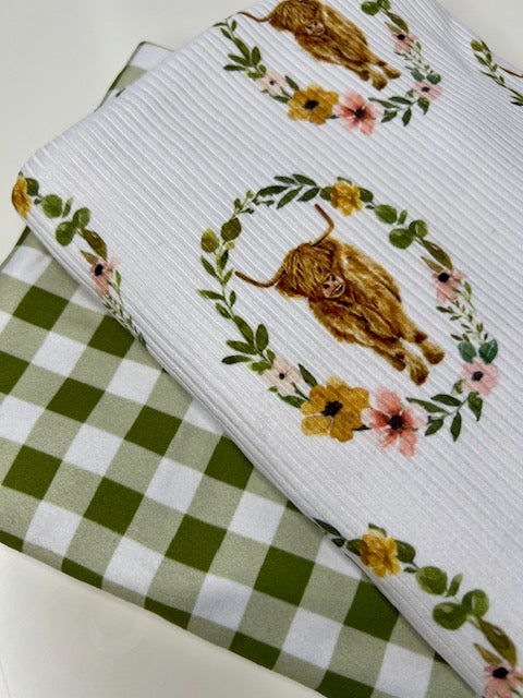 Cate & Rainn Charlotte Gingham Green DBP Fabric