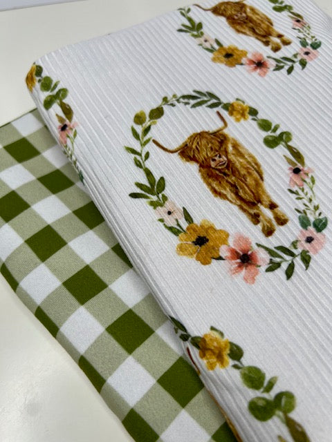 Cate & Rainn Charlotte Gingham Green DBP Fabric