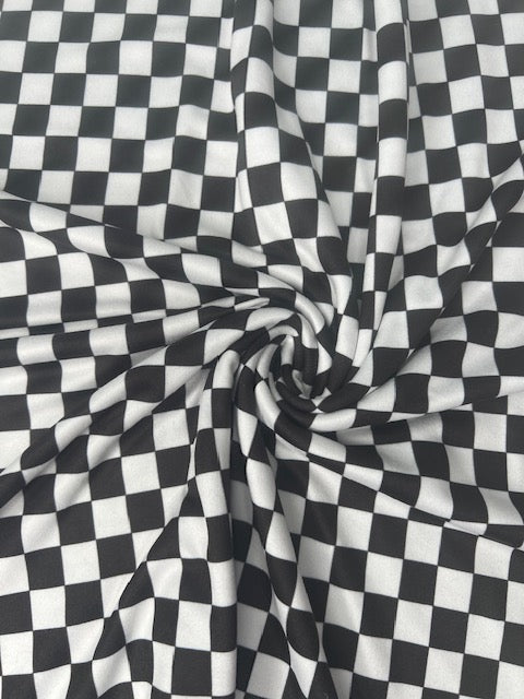 Retro Patterns, Checkered Black and White DBP Fabric