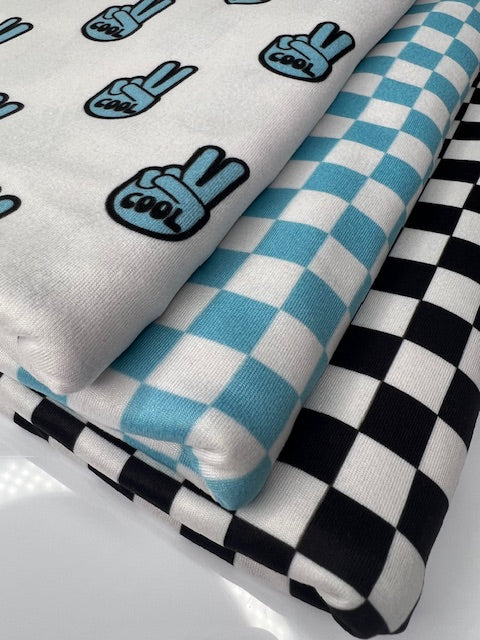 Retro Patterns, Checkered Black and White DBP Fabric