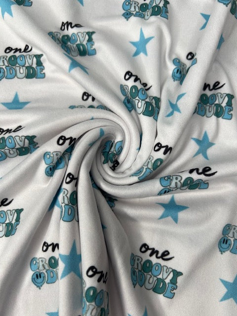 Retro Patterns, Retro Boy DBP Knit Fabric, One Groovy Dude Fabric