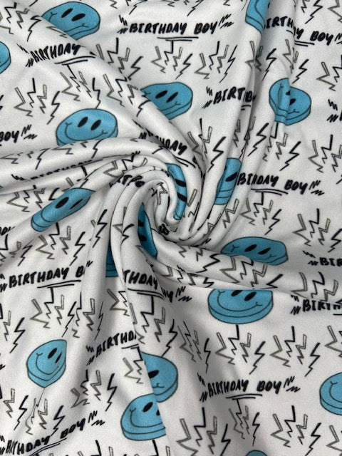 Retro Patterns, Birthday Boy DBP Fabric, DBP Knit Fabric