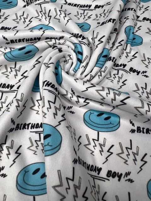 Retro Patterns, Birthday Boy DBP Fabric, DBP Knit Fabric