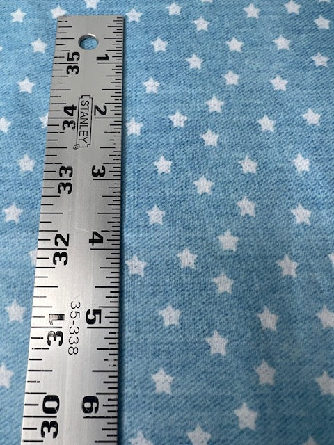 USA Vintage Denim Stars DBP Fabric, Super Soft & Stretchy DBP Fabrics