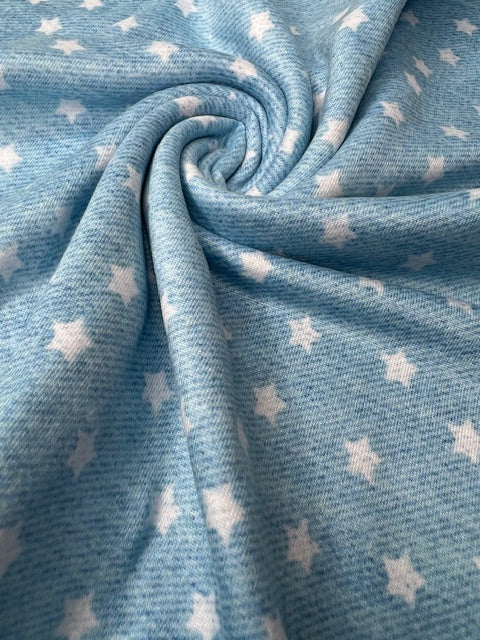 USA Vintage Denim Stars DBP Fabric, Super Soft & Stretchy DBP Fabrics