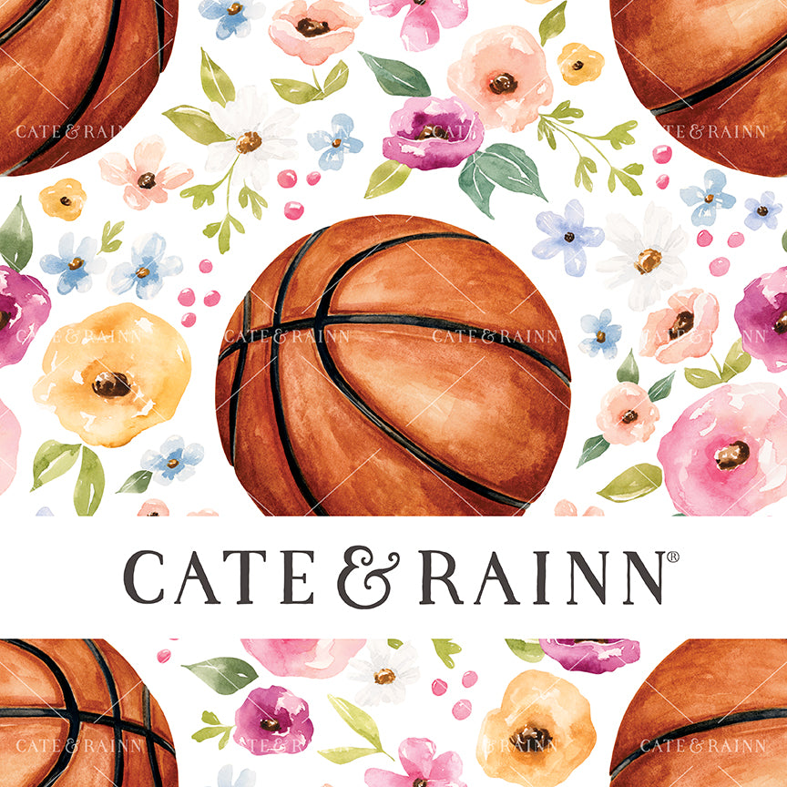 Cate & Rainn Melody Basketball Floral White