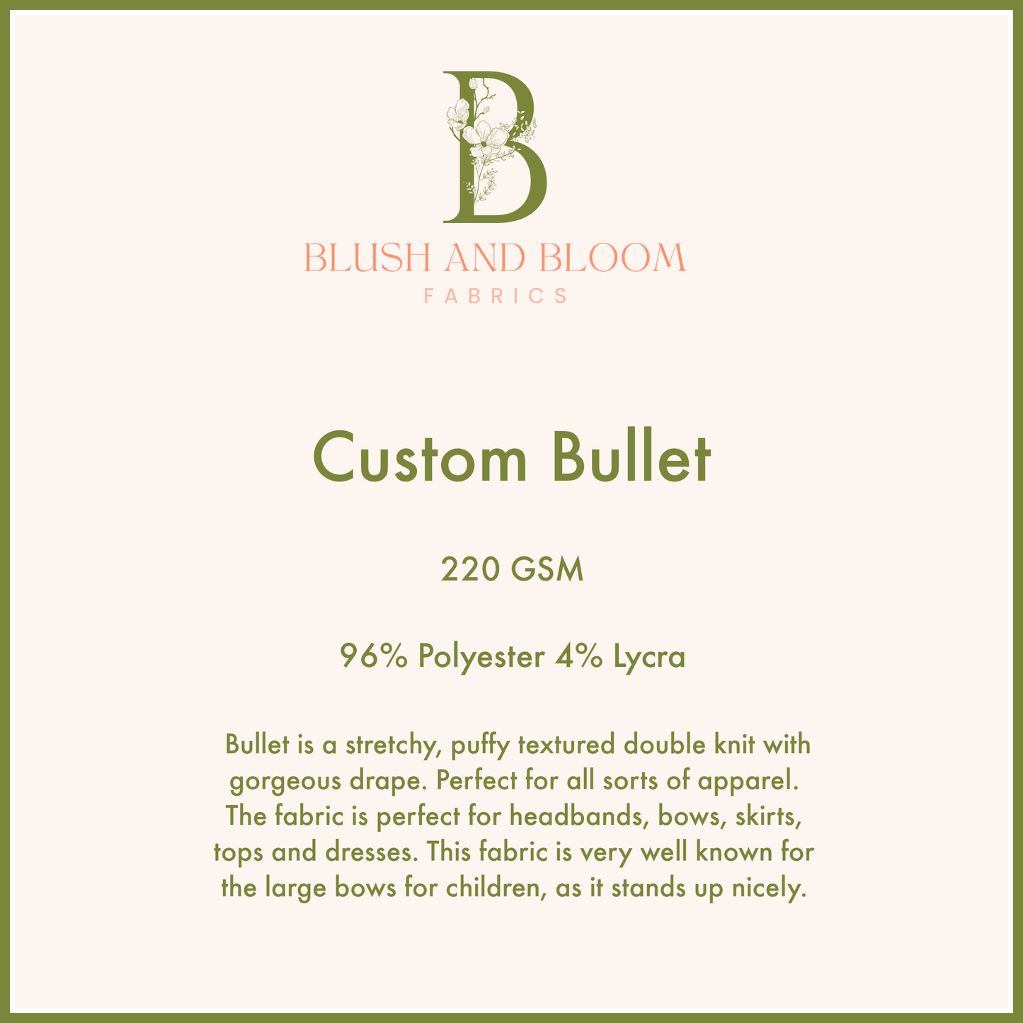 Custom Bullet 220 GSM