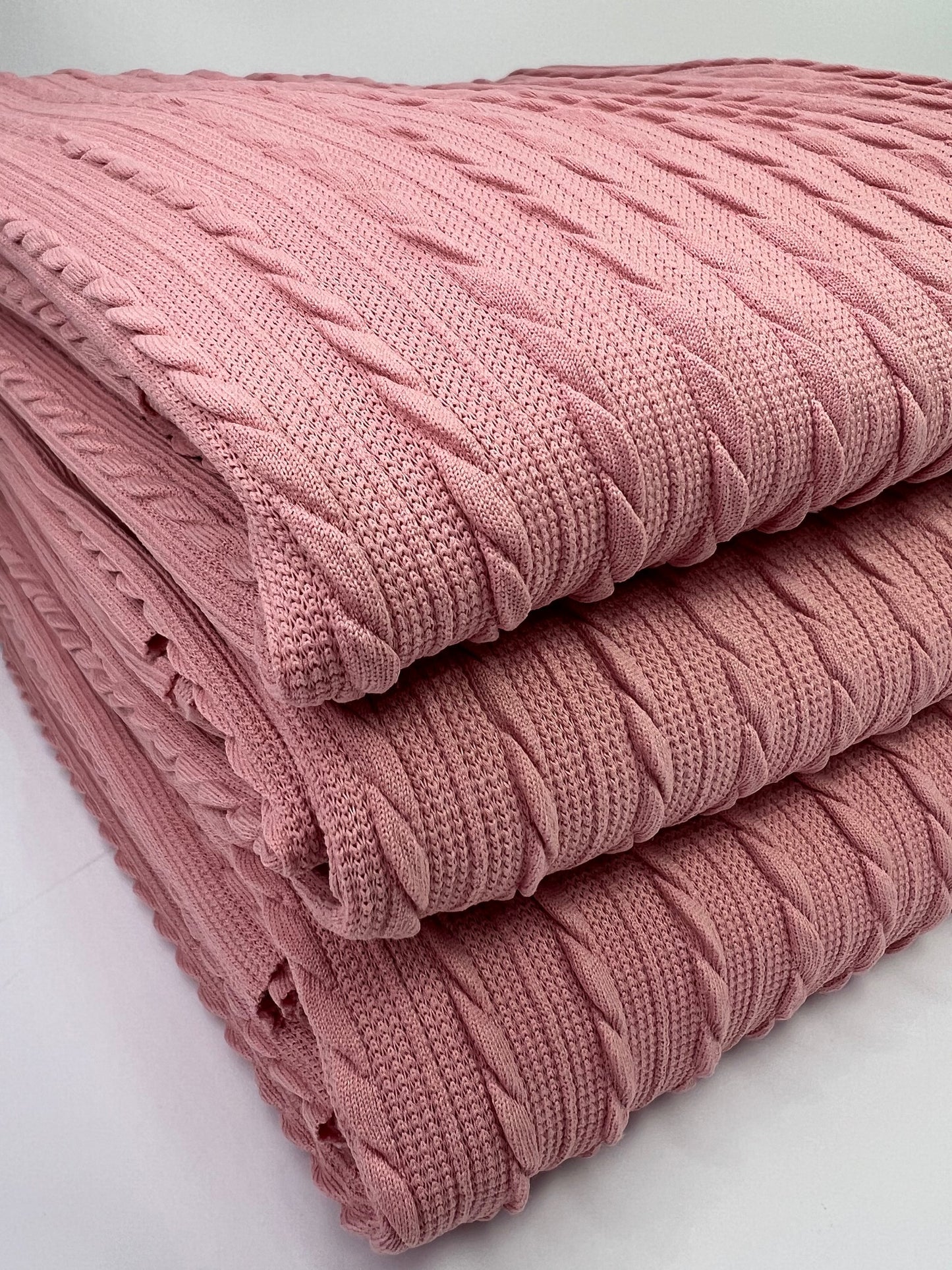 mauve rib knit fabric