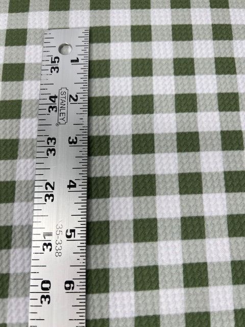 Cate & Rainn Charlotte Gingham Green Bullet Fabric
