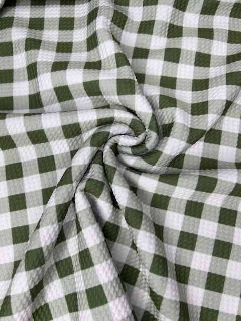 Cate & Rainn Charlotte Gingham Green Bullet Fabric