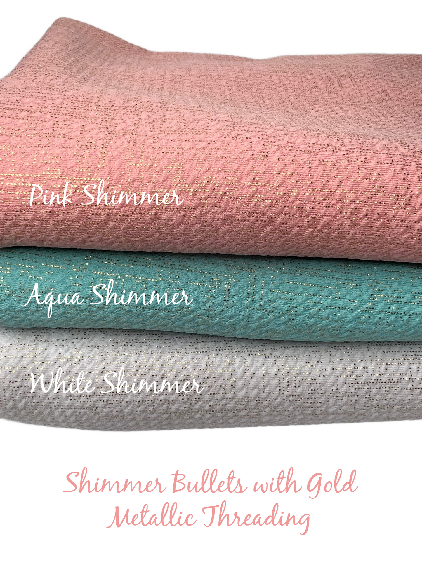 Pastel Bullets with Metallic Gold Shimmer Bullet, Solid Bullet Fabrics