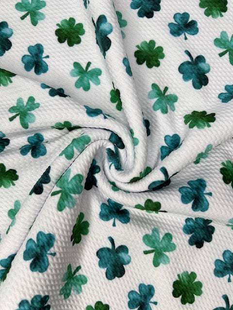 Cate & Rainn St Patrick's Day Shamrock White Bullet
